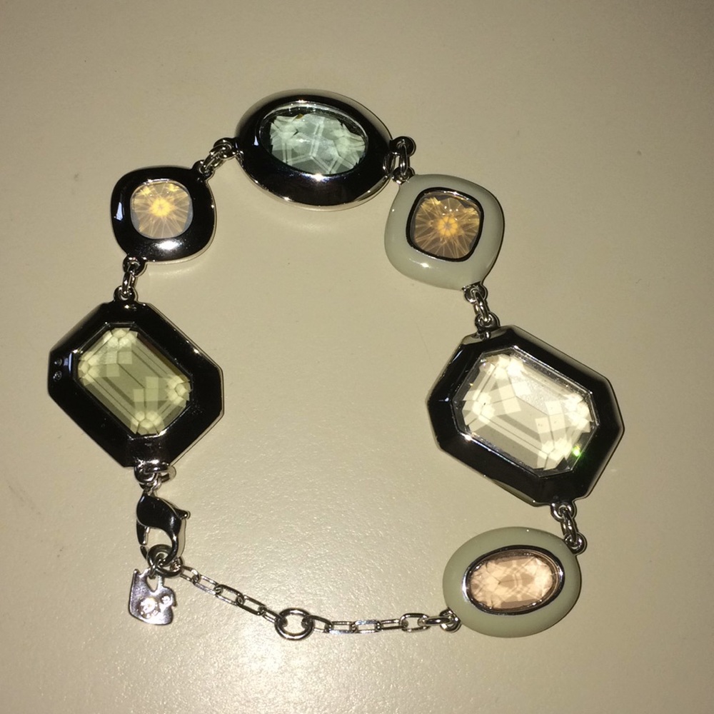 Swarovski meteorite rhodium plated bracelet new in box multicolored - Picture 4 of 8
